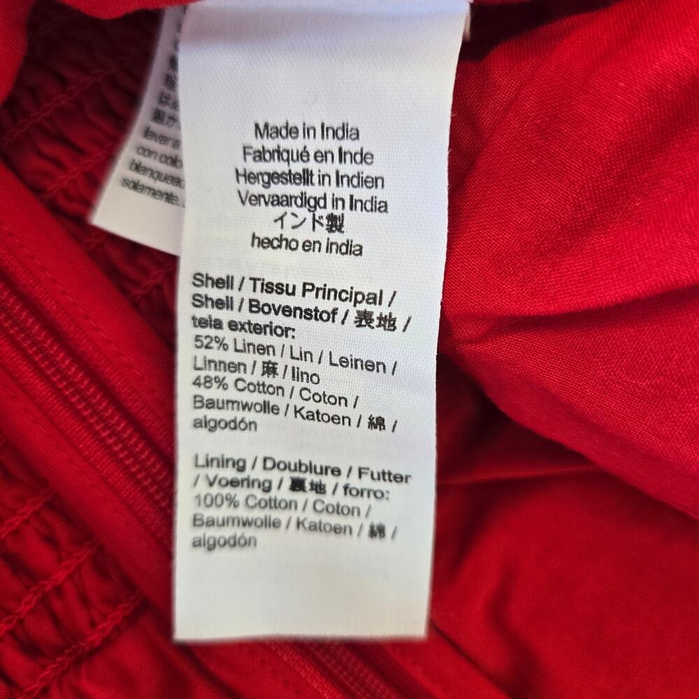 Madewell Ruched Squareneck Tank in Linen-Cotton Size 2 NWT - Picture 6 of 7